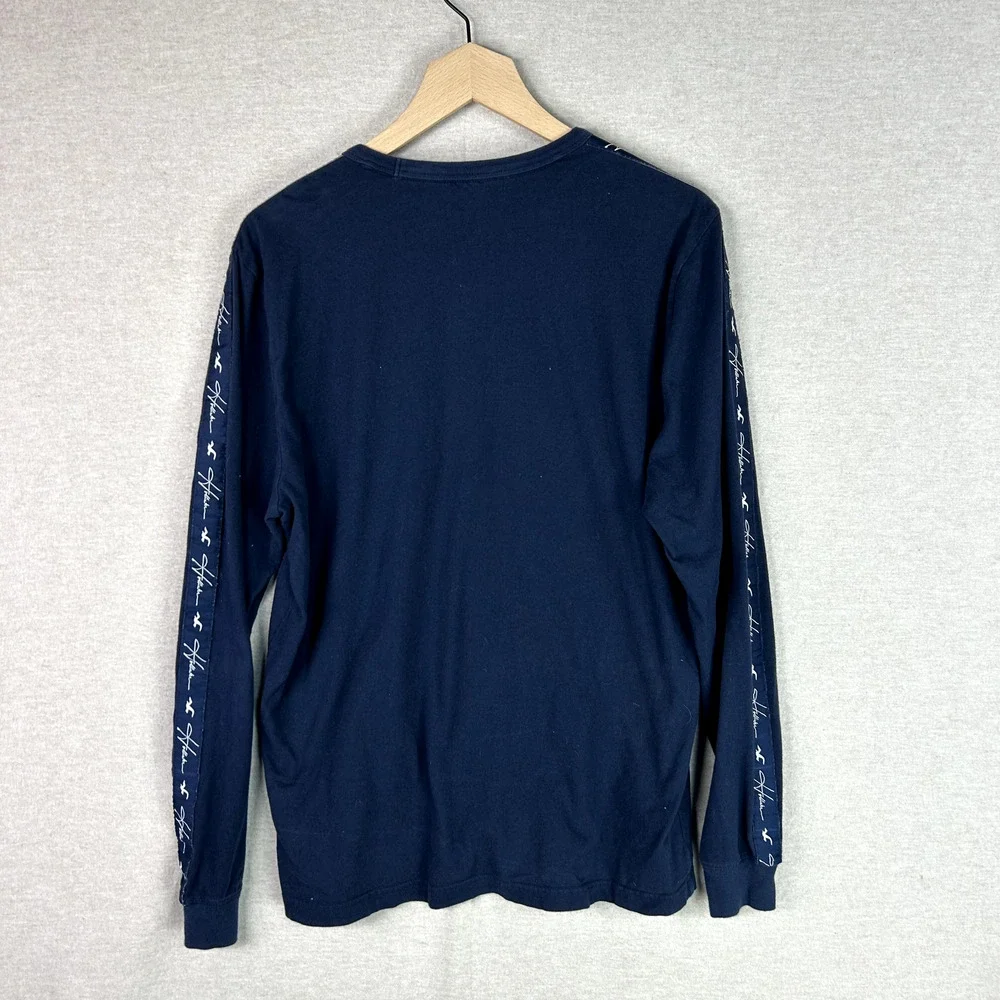 Vintage Holister Mens Y2K Long Sleeve Shirt Size Large Spellout Logo‎ Preppy 90s